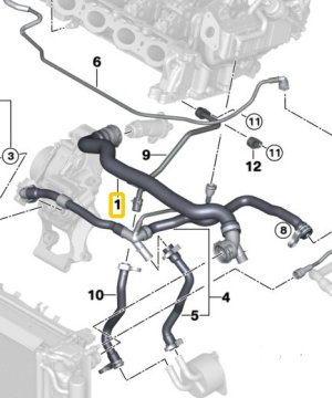 7617363 Hadice chladič > motor, originál BMW, MINI