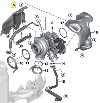 8571892 Tepelný kryt turbodmychadla, originál BMW, MINI