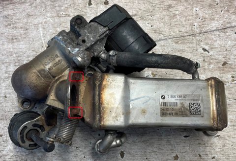 7805446 Chladič výfukových plynů + 7810871 Ventil EGR originál BMW